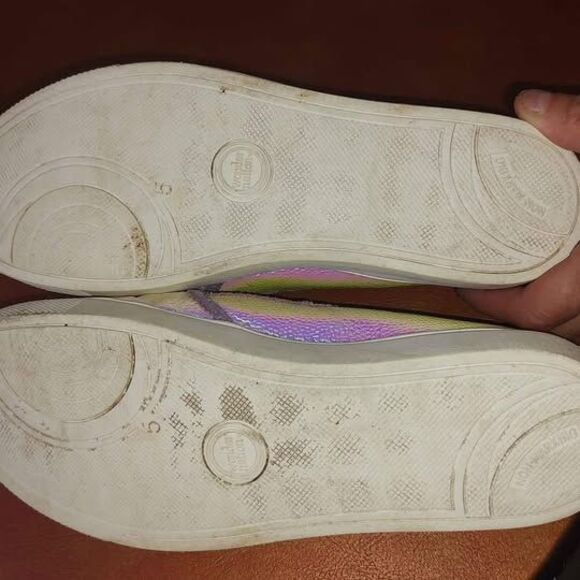 Wonder Nation womens teen loafers sz 5 slip on shoes like dudes iridescent color - Picture 4 of 4